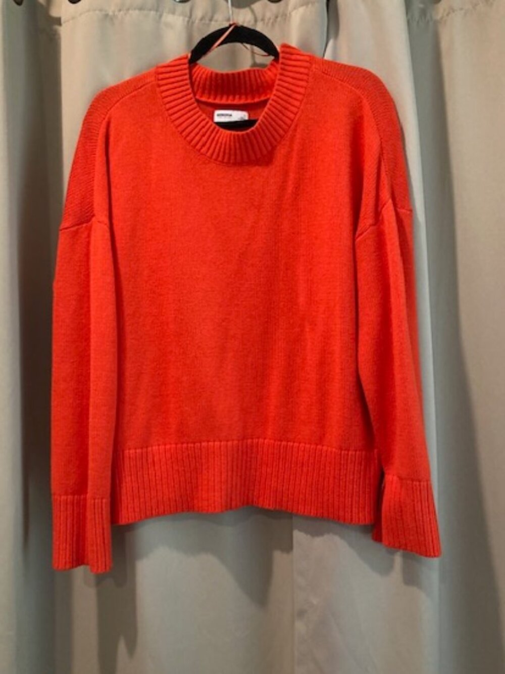 SONOMA Goods For Life Orange Side-Slit Crewneck Sweater